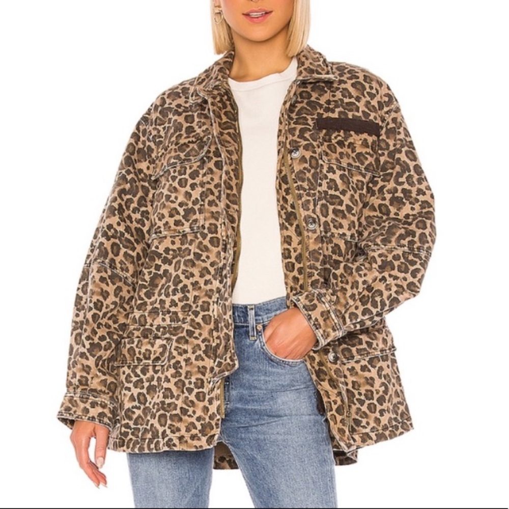 NWT Free People seize the day leopard Size Large